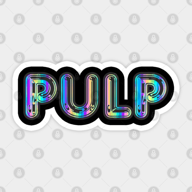 Pulp Music Tee Sticker by Parsonsarts